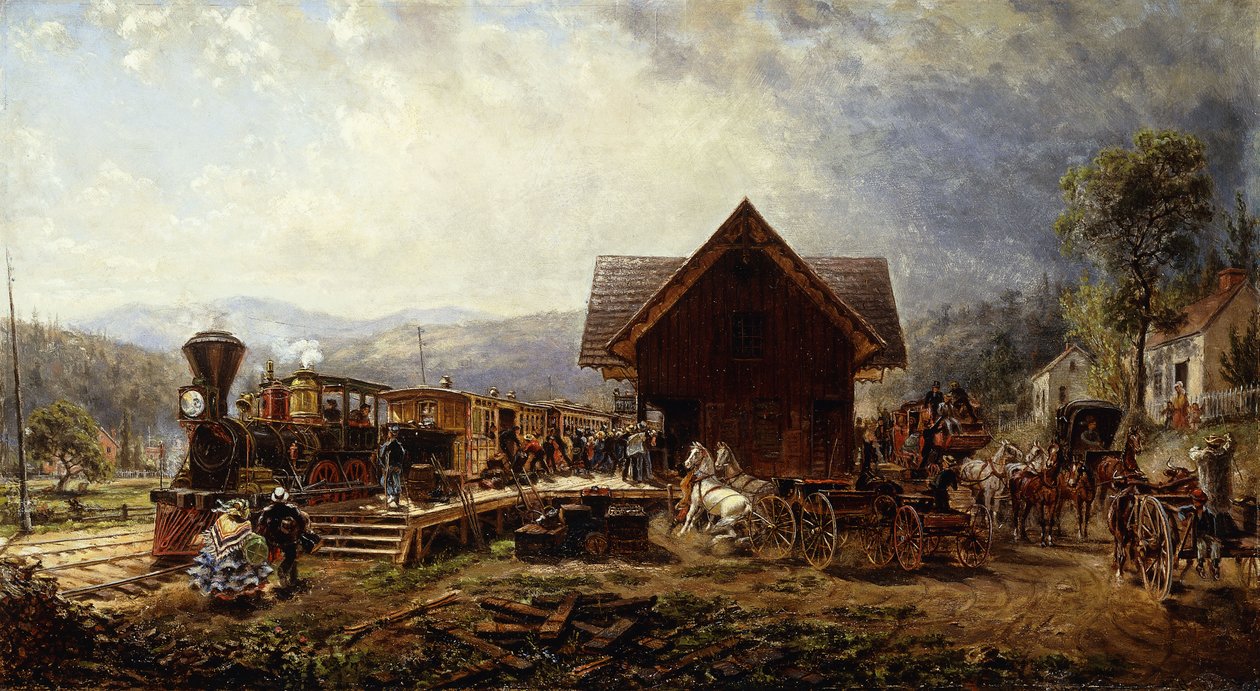 Die 9.45 Uhr Unterkunft, Stratford, Connecticut, 1864 von Edward Lamson Henry