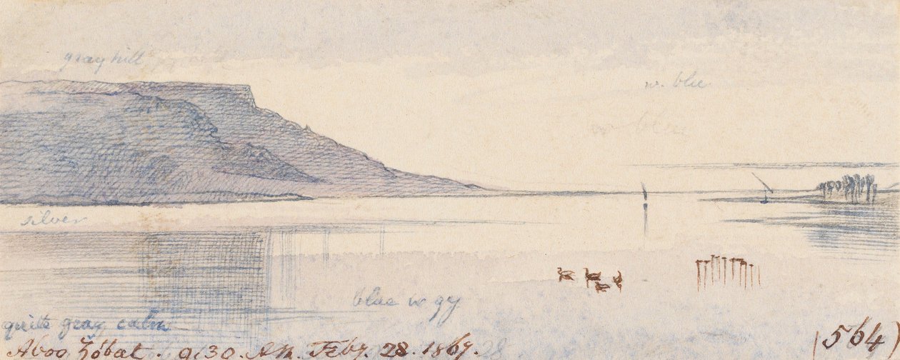 Aboo Zobat; 9:30 Uhr, 28. Feb. 1867 (564) von Edward Lear