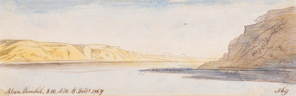 Abu Simbel; 8:10 Uhr, 8. Feb. 1867 (369) von Edward Lear