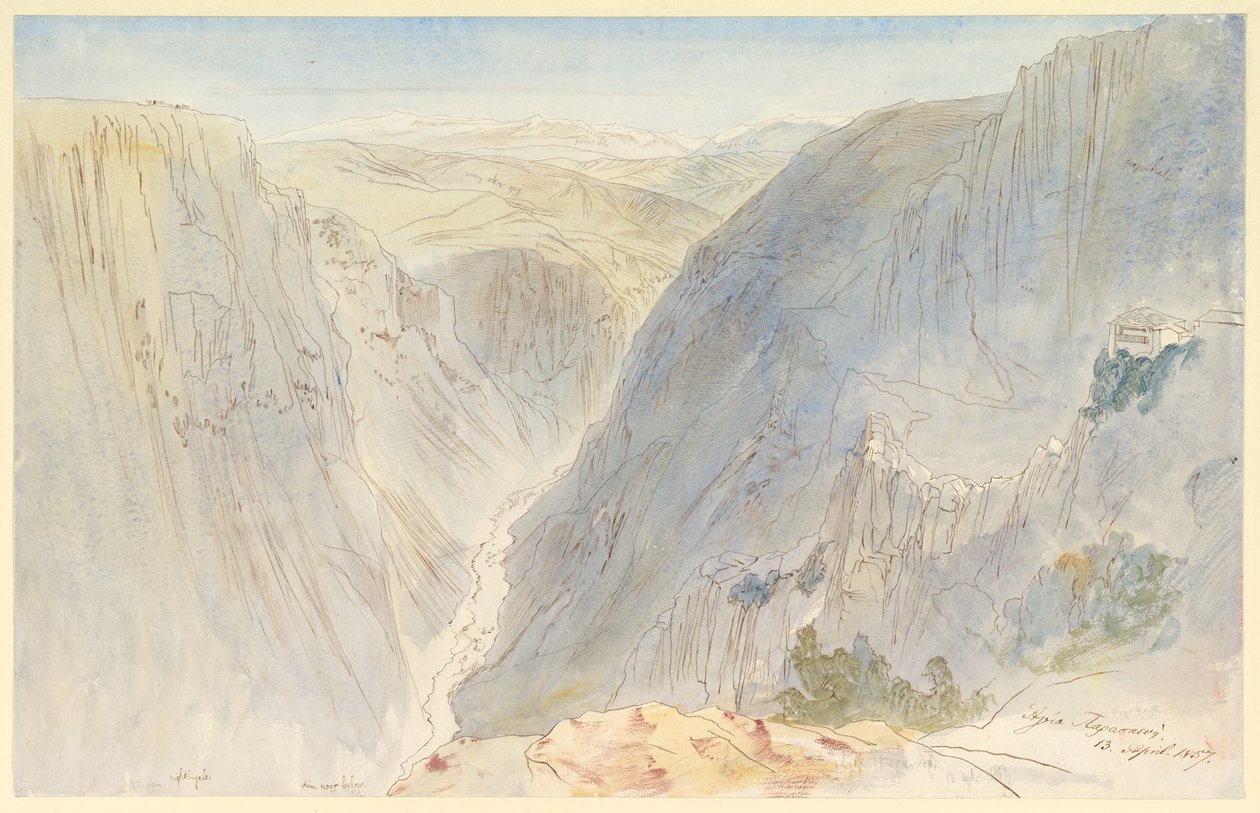 Agia Paraskevi, Epirus, Griechenland von Edward Lear