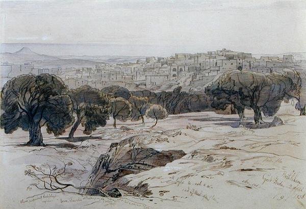 Bethlehem - Karfreitag, 2. April 1858 von Edward Lear