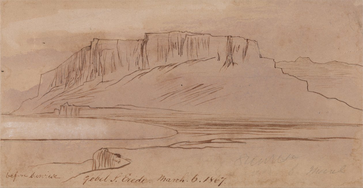 Gebel Sheikh Eredi, vor Sonnenaufgang von Edward Lear