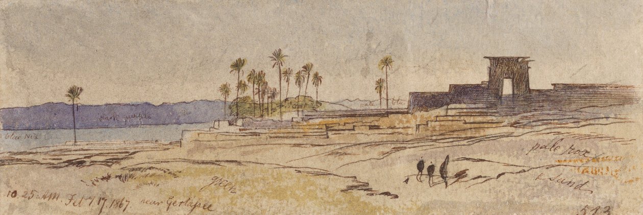 In der Nähe von Gertassee; 10:25 Uhr, 17. Feb. 1867 von Edward Lear