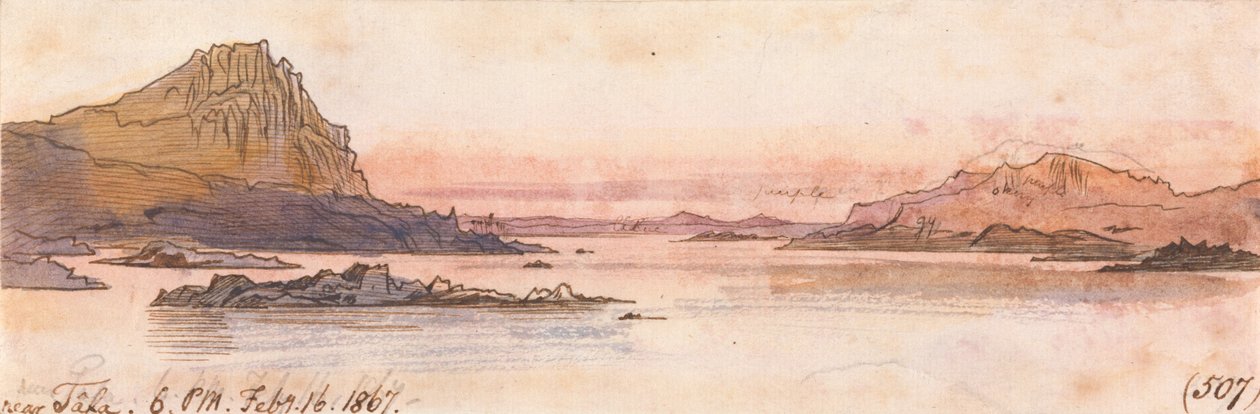 In der Nähe von Tafa, 16. Februar 1867, 18:00 Uhr von Edward Lear