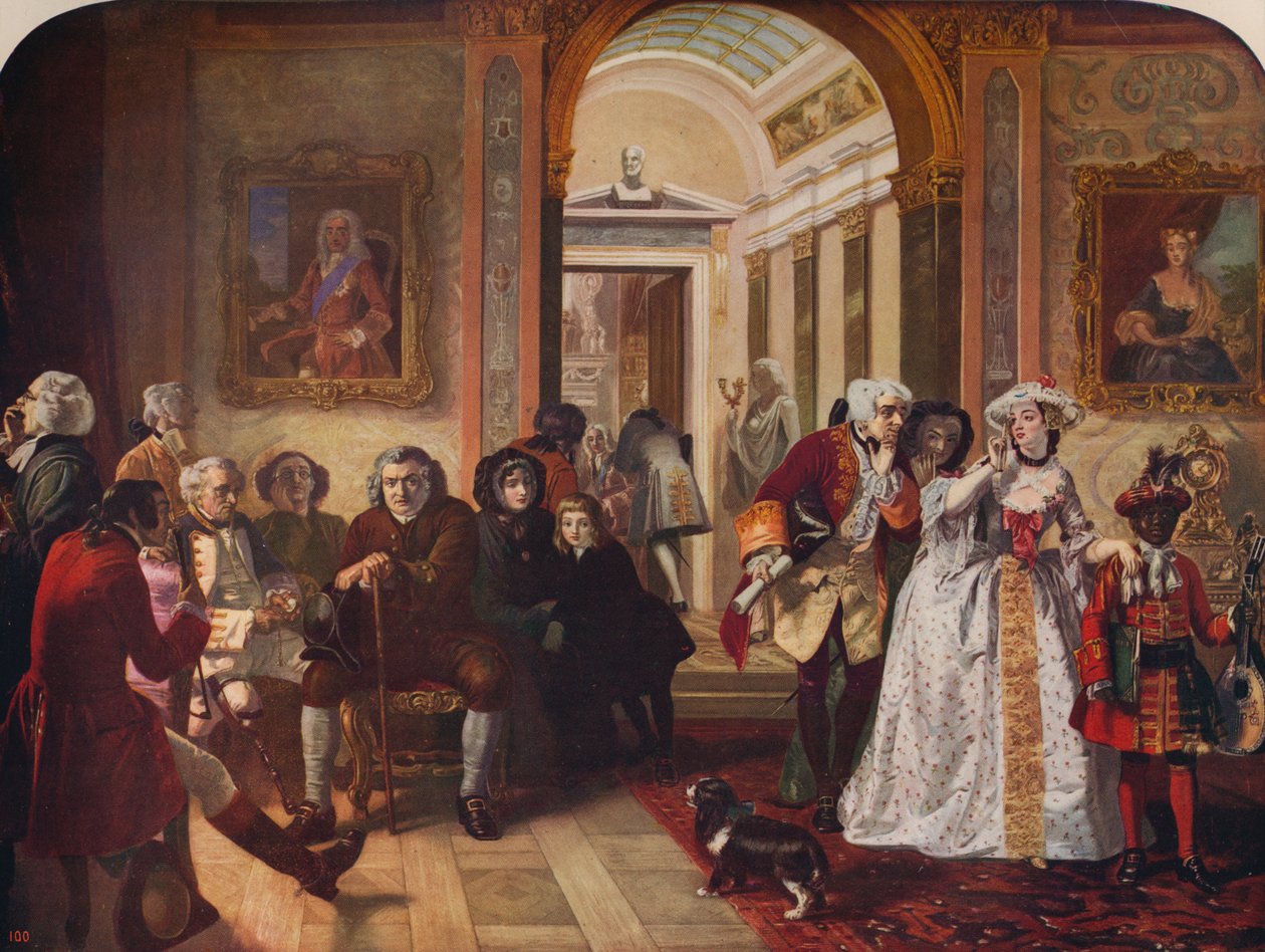 Dr. Johnson im Vorzimmer von Lord Chesterfield, 1748, um 1915 von Edward Matthew Ward