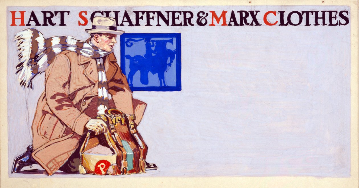 Werbung für Hart, Schaffner & Marx Kleidung, veröffentlicht 1900 von Edward Penfield