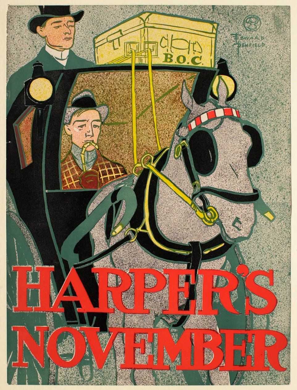 Mann in einer Droschke, November Harper