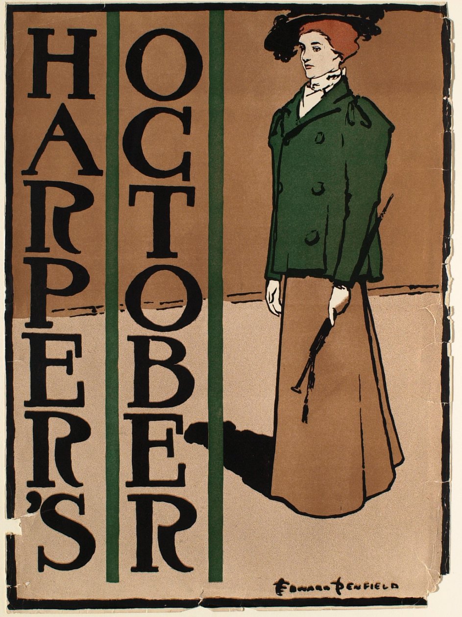 Frau im grünen und braunen Anzug, Oktober Harper