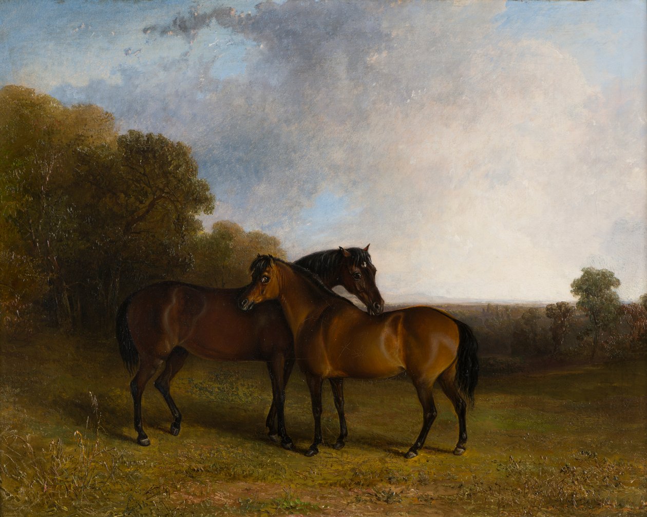 Zwei Jäger in einer Landschaft von Edward Robert Smythe