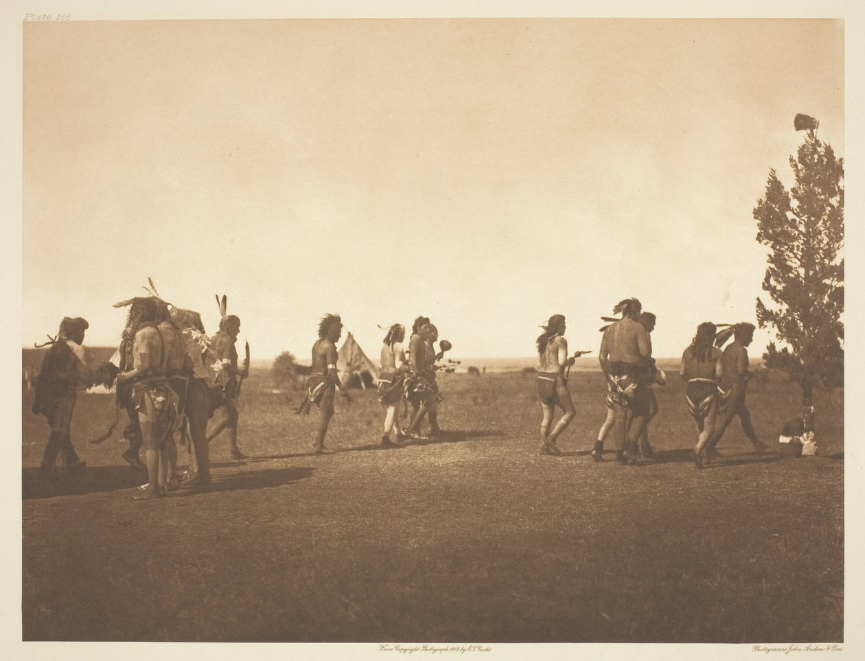 Arikara-Medizinzeremonie - Tanz der Bruderschaft von Edward S. Curtis