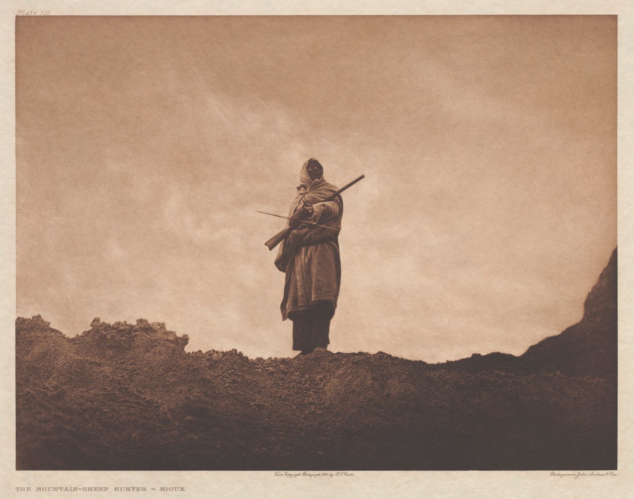 Portfolio III, Platte 110: Der Bergschafjäger von Edward S. Curtis
