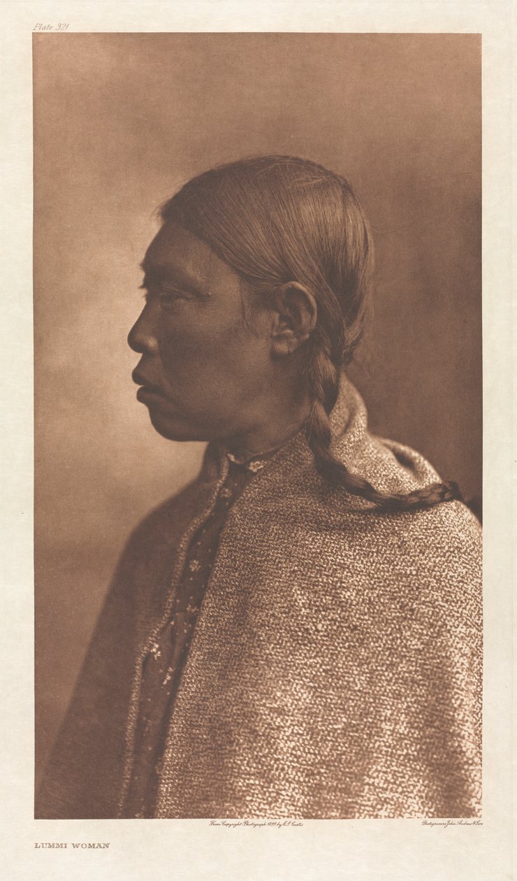 Portfolio IX, Platte 321: Lummi Frau von Edward S. Curtis