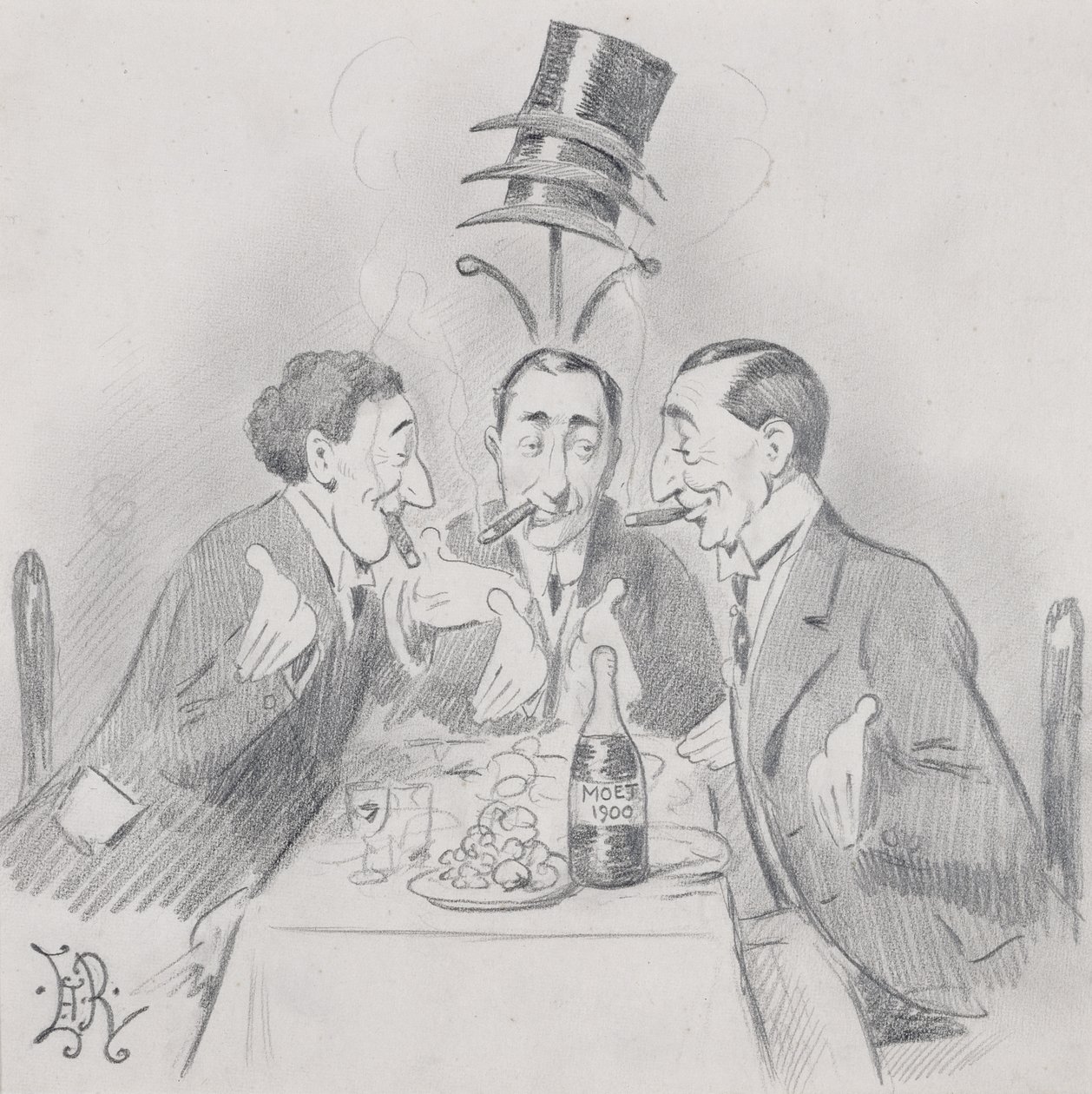 Ein berühmtes Mittagessen zu dritt (Die drei Isaacs) von Edward Tennyson Reed