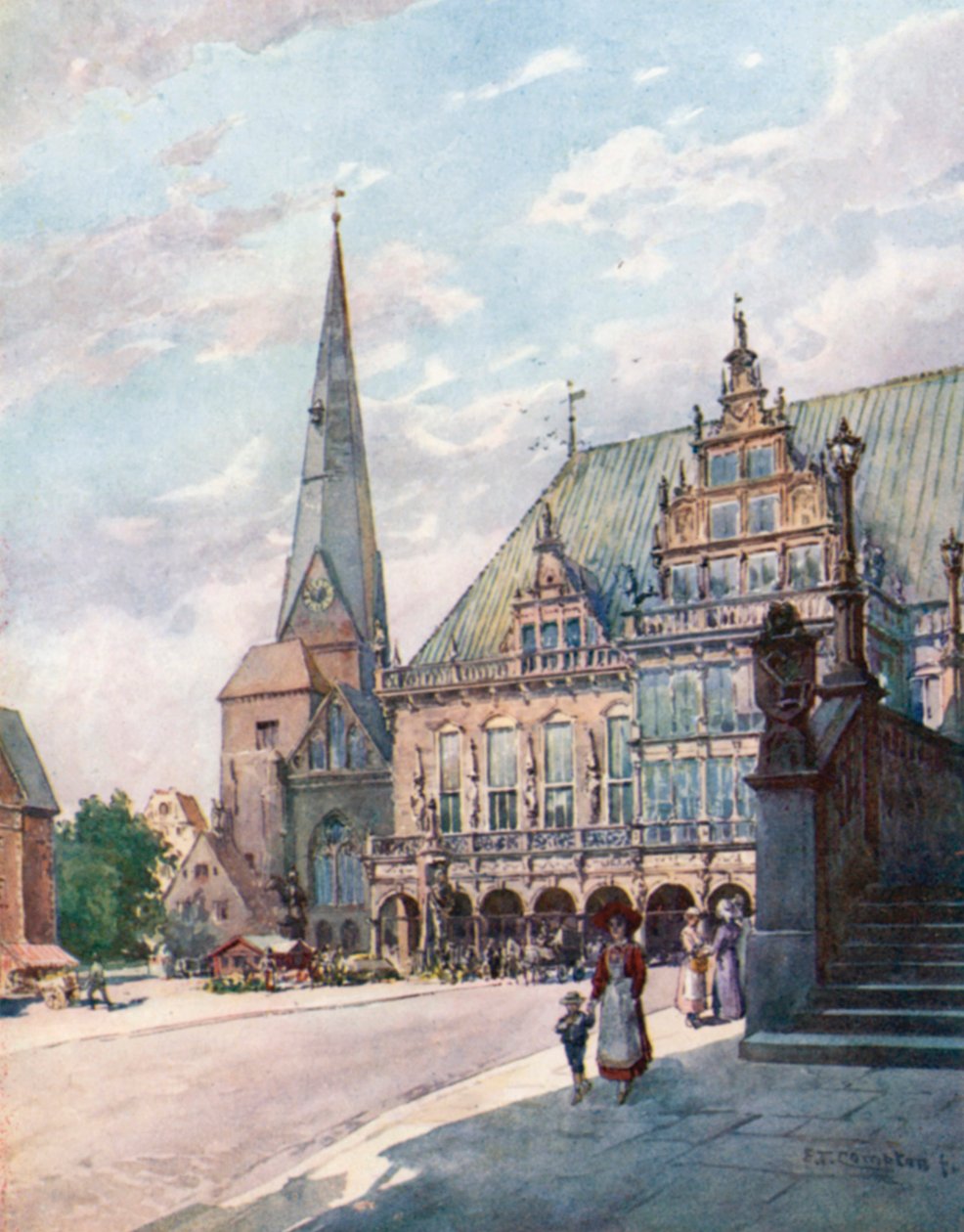 Bremen – Marktplatz von Edward Theodore Compton
