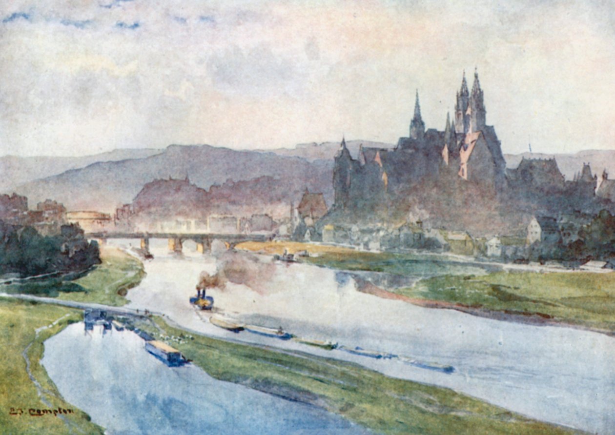 Meißen von der Elbe von Edward Theodore Compton