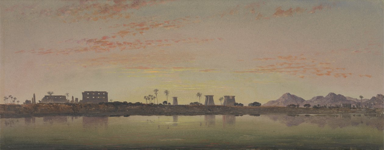 Pylonen bei Karnak, die Thebanischen Berge in der Ferne von Edward William Cooke