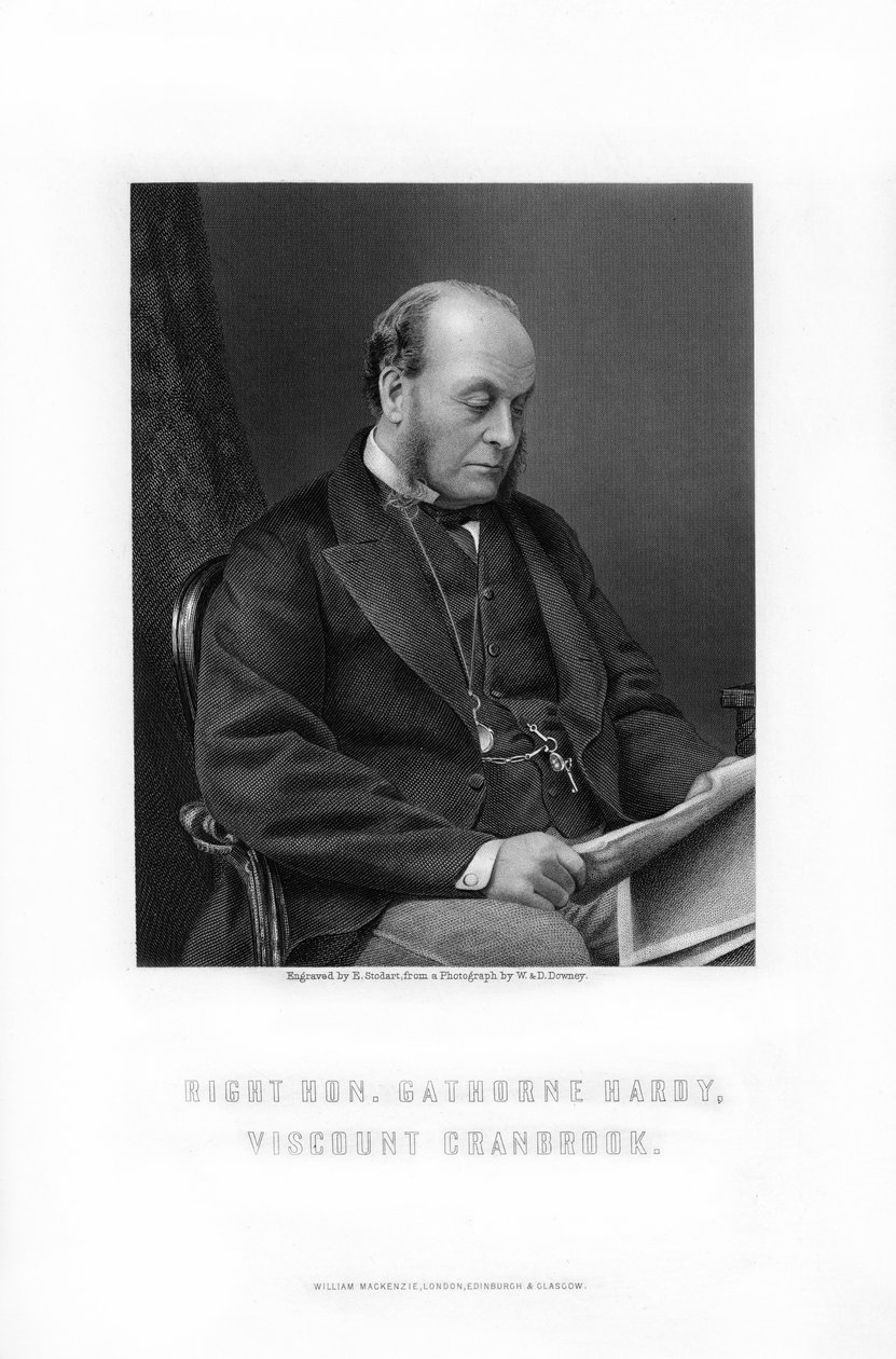 Gathorne Gathorne-Hardy, 1. Earl of Cranbrook, englischer Politiker, 1881 von Edward William Stodart
