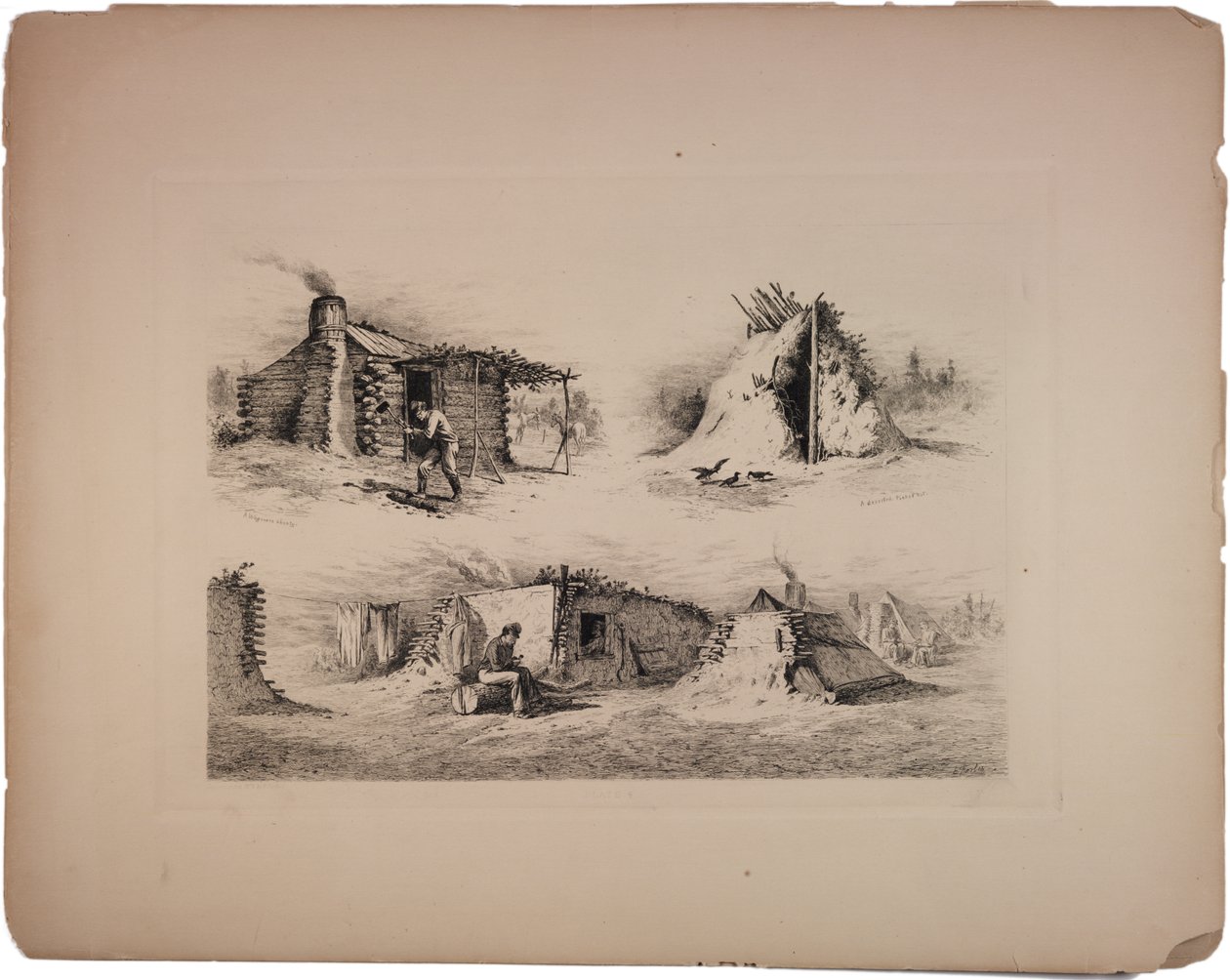 Eine Wagenfahrershütte, 1876 von Edwin Austin Forbes