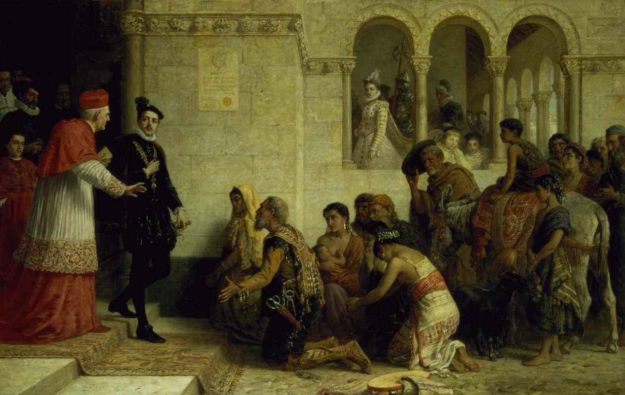 Die Bittsteller. Die Vertreibung der Zigeuner aus Spanien, 1872 von Edwin Longsden Long
