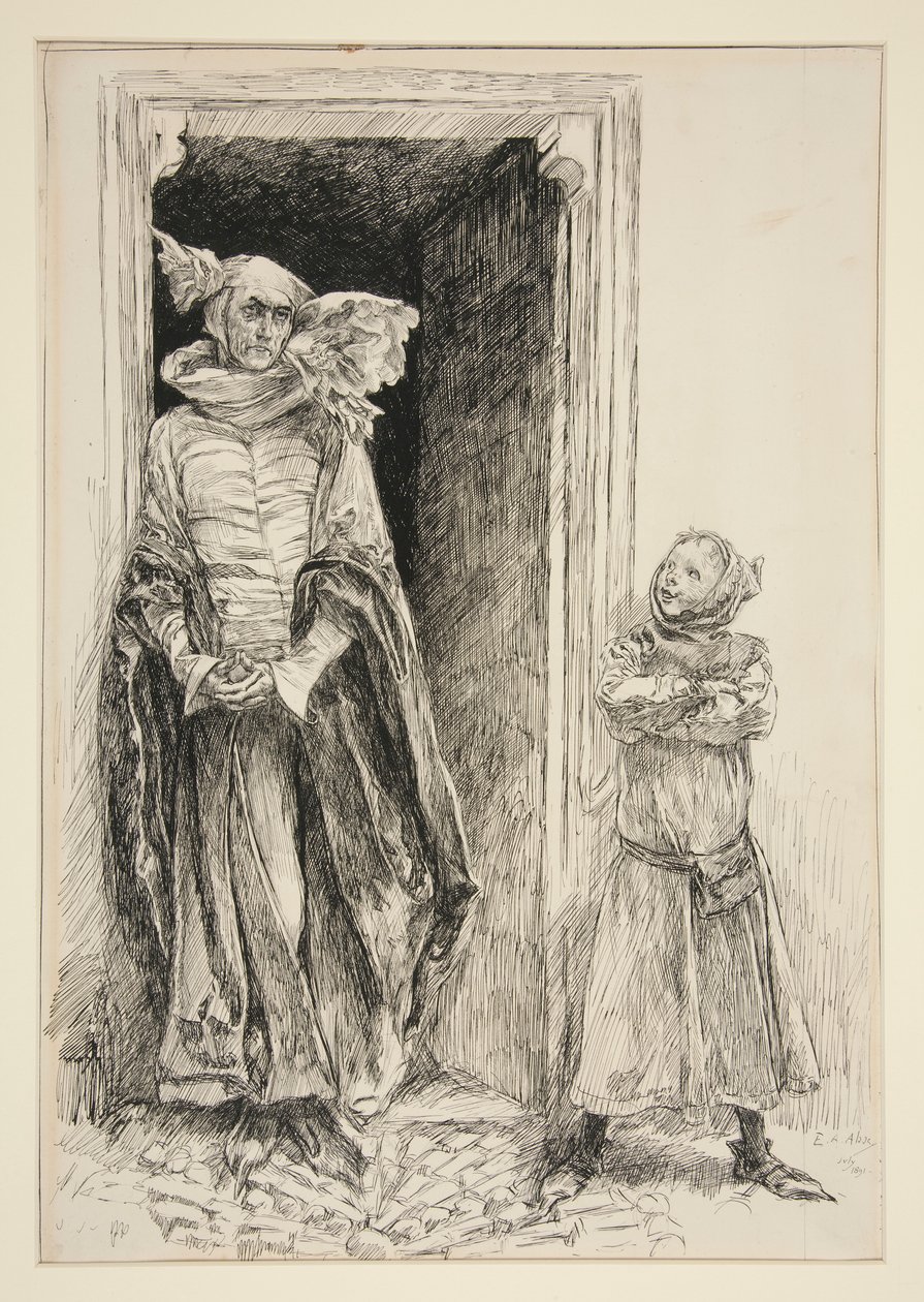 Armado und Moth, aus Akt III, Szene i, Liebe von Edwin Austin Abbey