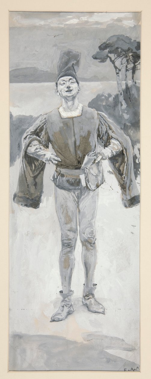 Autolycus, Illustration zu Balladen und Balladenmusik, die Shakespeare illustrieren von Edwin Austin Abbey