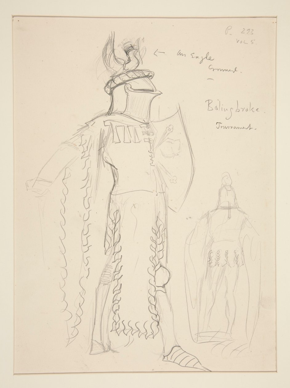 Bolingbroke (Turnierszene), Kostümentwurf für Henry Irving von Edwin Austin Abbey