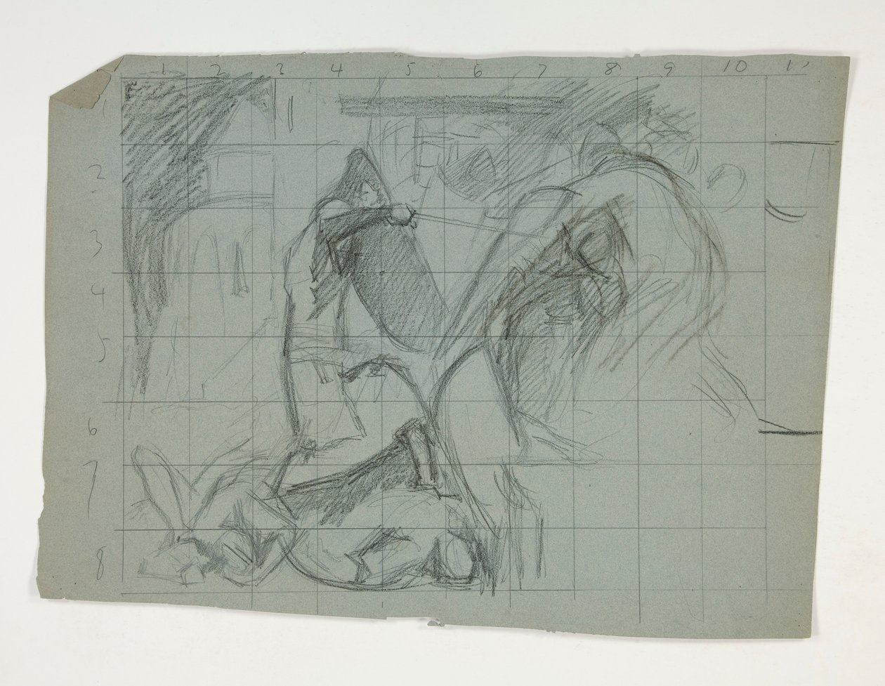 Figurenstudie für die Sieben Todsünden, aus Die Suche nach dem Heiligen Gral (eine Serie von fünfzehn Gemälden für die Boston Public Library, abgeschlossen 1901) von Edwin Austin Abbey