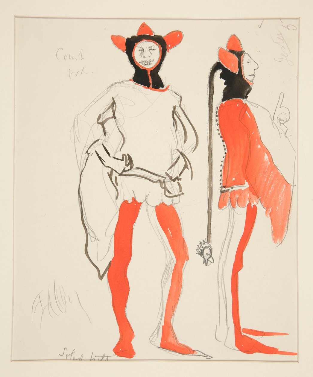 Narren, Kostümentwurf für Henry Irving von Edwin Austin Abbey