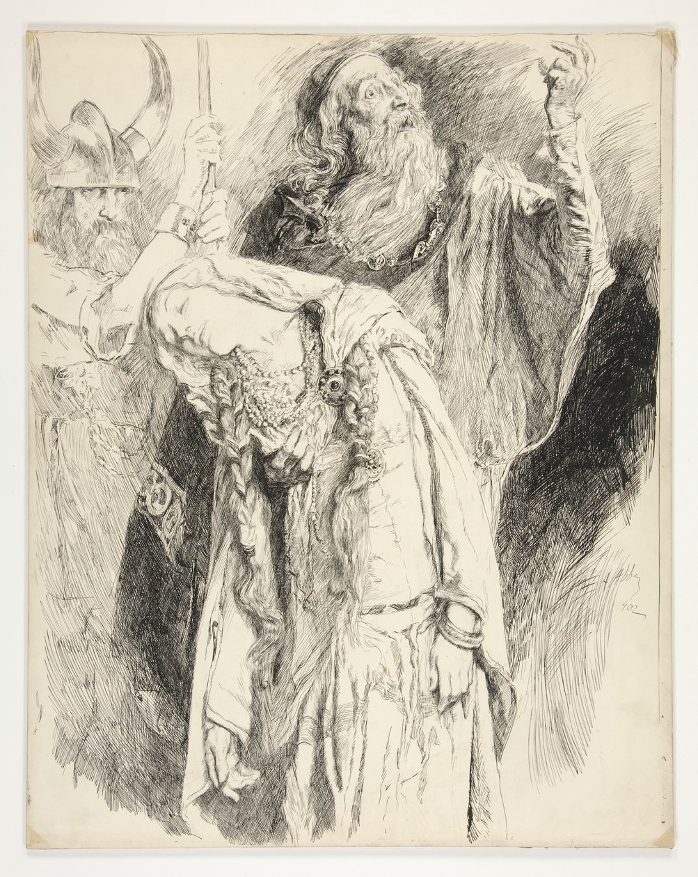 Lear mit der toten Cordelia in seinen Armen, Akt V, Szene iii, König Lear von Edwin Austin Abbey