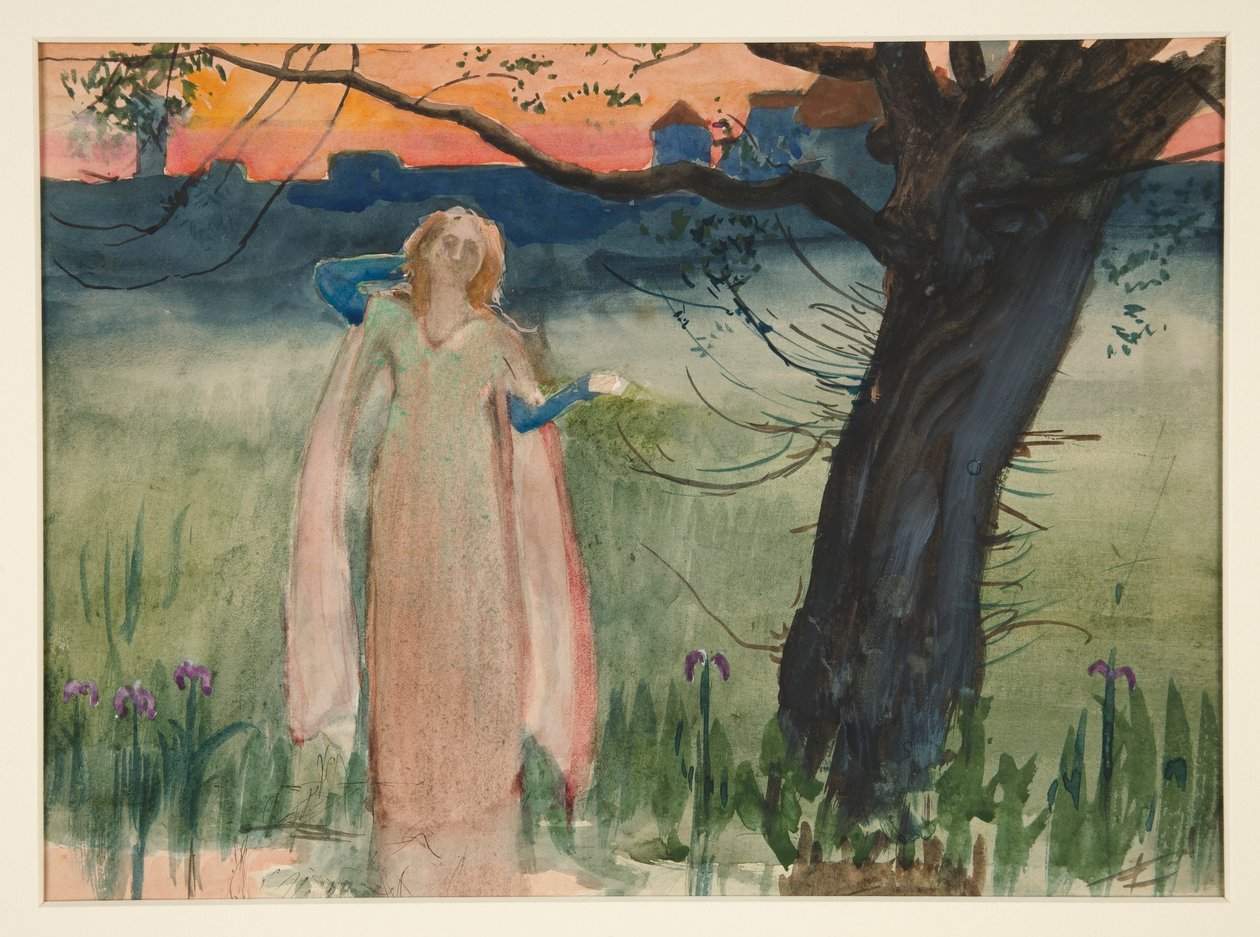 Ophelia am Bach - Akt IV, Szene VII, Hamlet von Edwin Austin Abbey