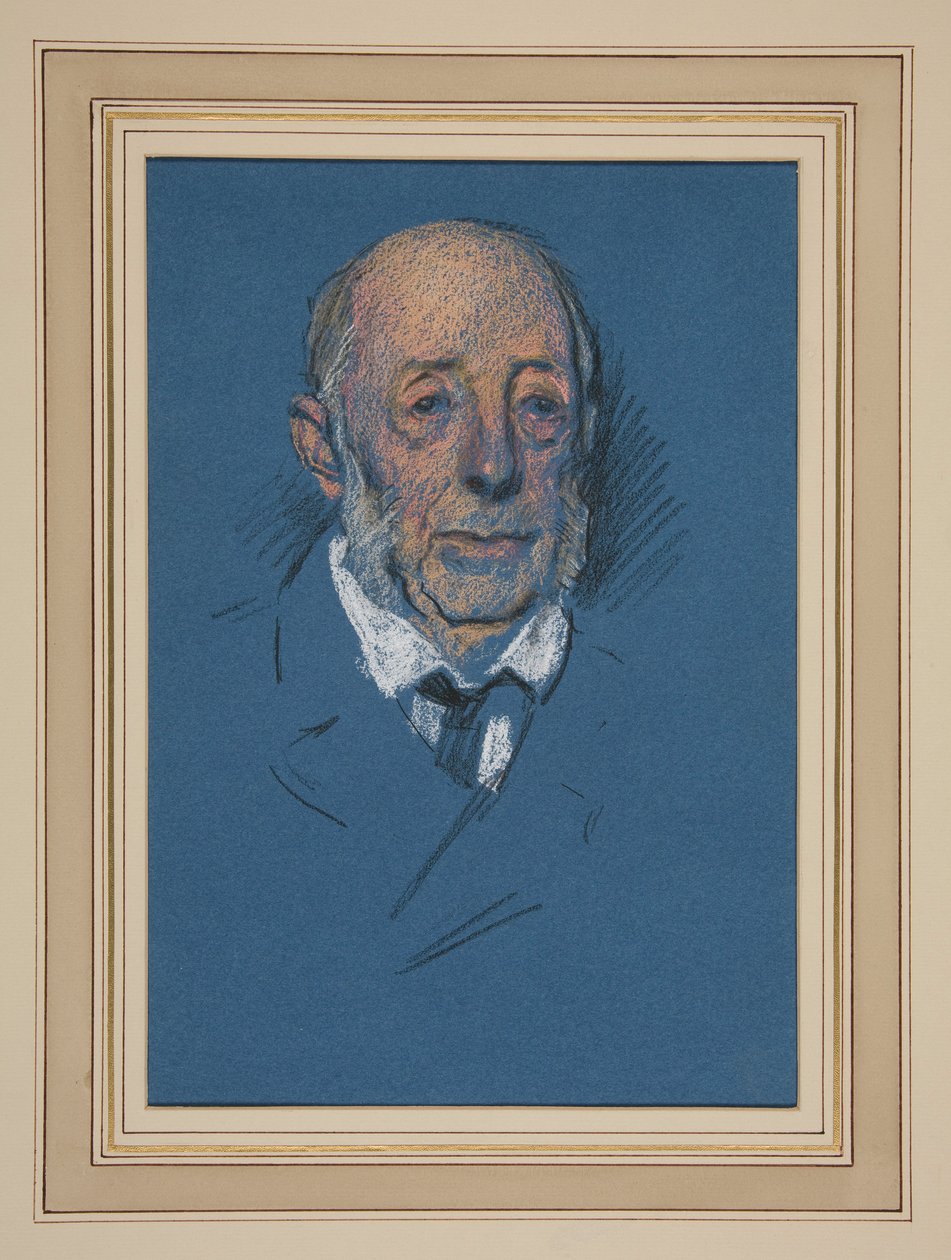 Studie. Älterer Mann für Krönung von Edwin Austin Abbey