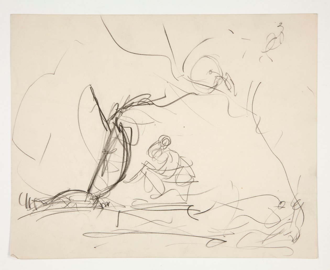 Studie für Die Suche nach dem Heiligen Gral (Serie von fünfzehn Gemälden für die Boston Public Library, abgeschlossen 1901) von Edwin Austin Abbey