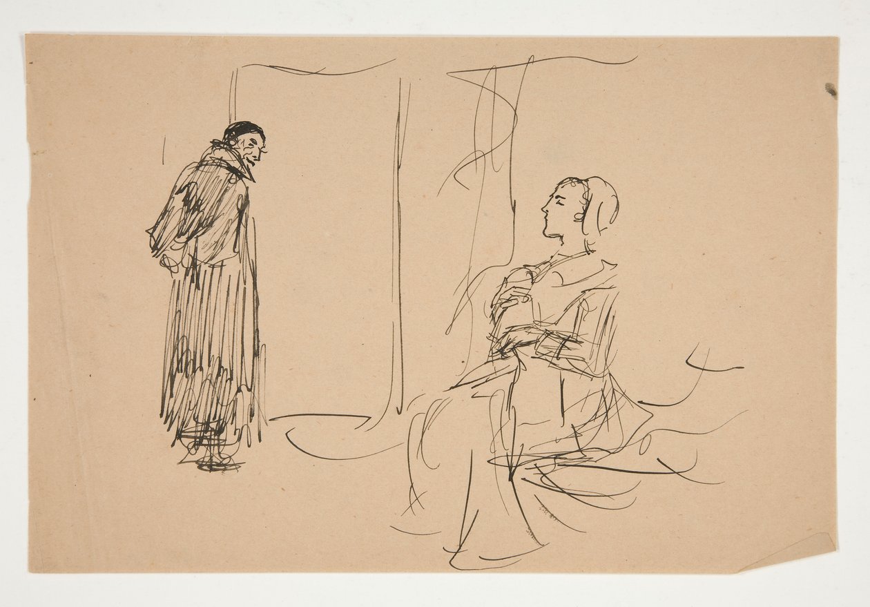 Studie für Der scharlachrote Buchstabe von Edwin Austin Abbey