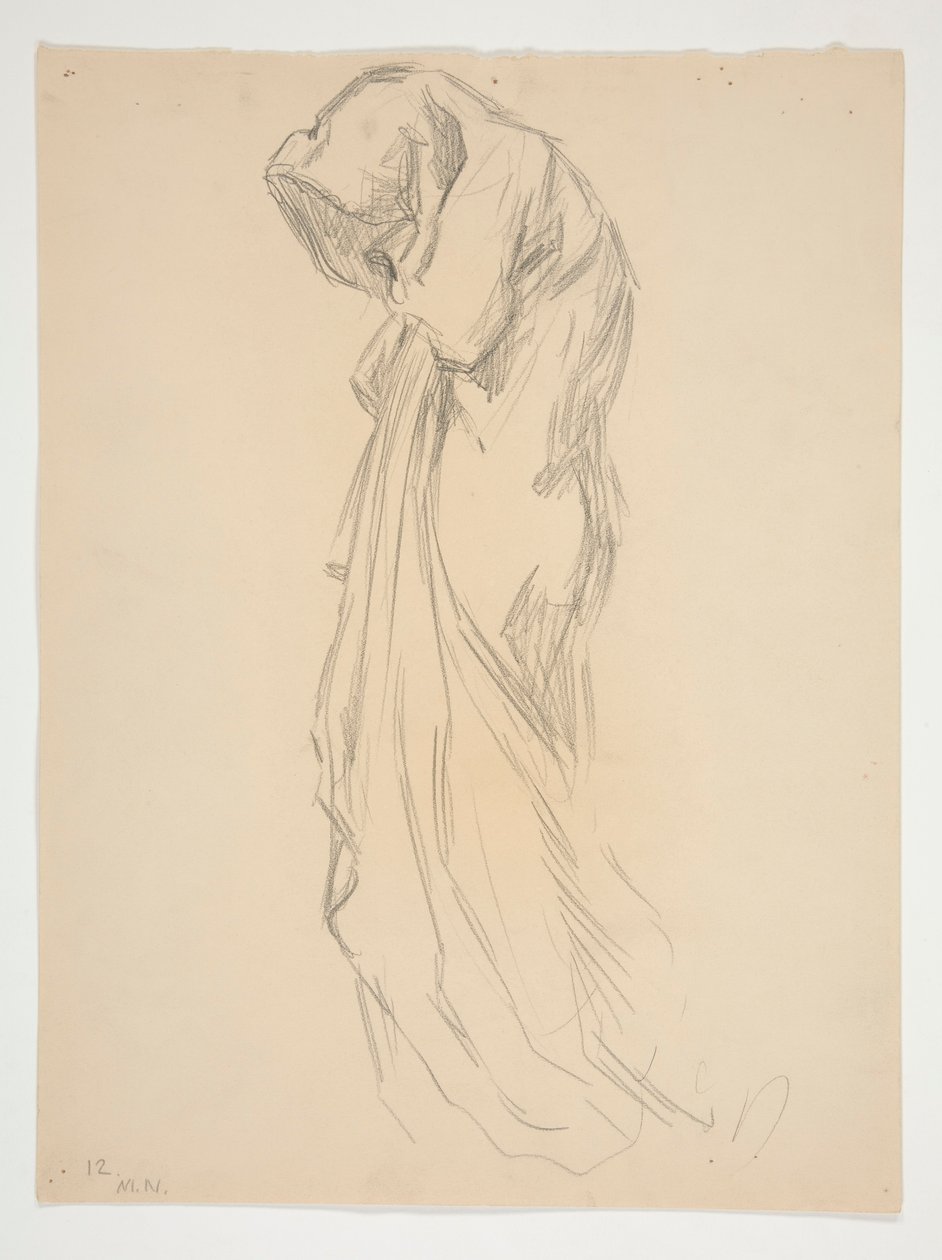 Studie für die Figur von Mitternacht von Edwin Austin Abbey