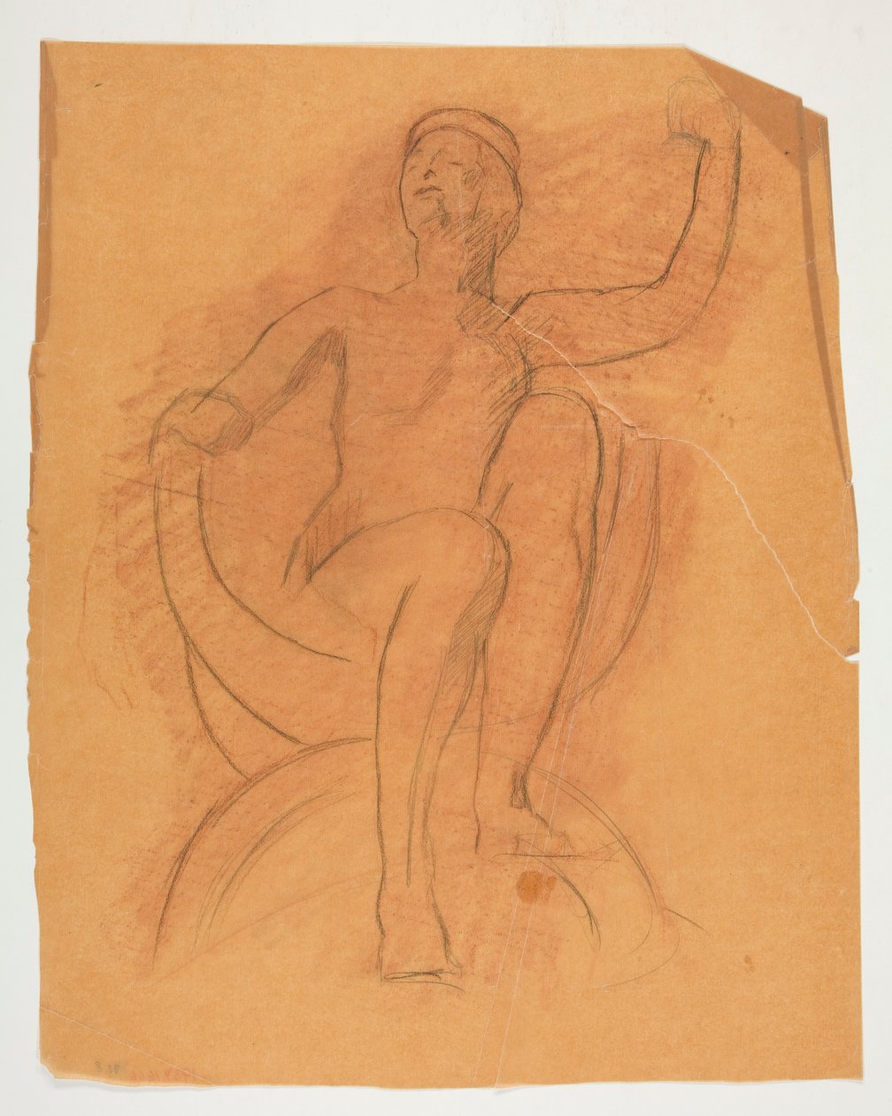 Studie für die Genius der Staatsfigur von Edwin Austin Abbey