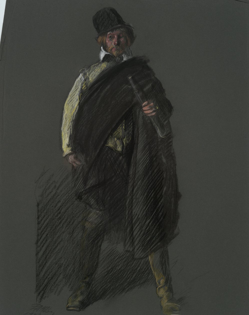 Studie für die Figur von Captain Peter Minuit von Edwin Austin Abbey