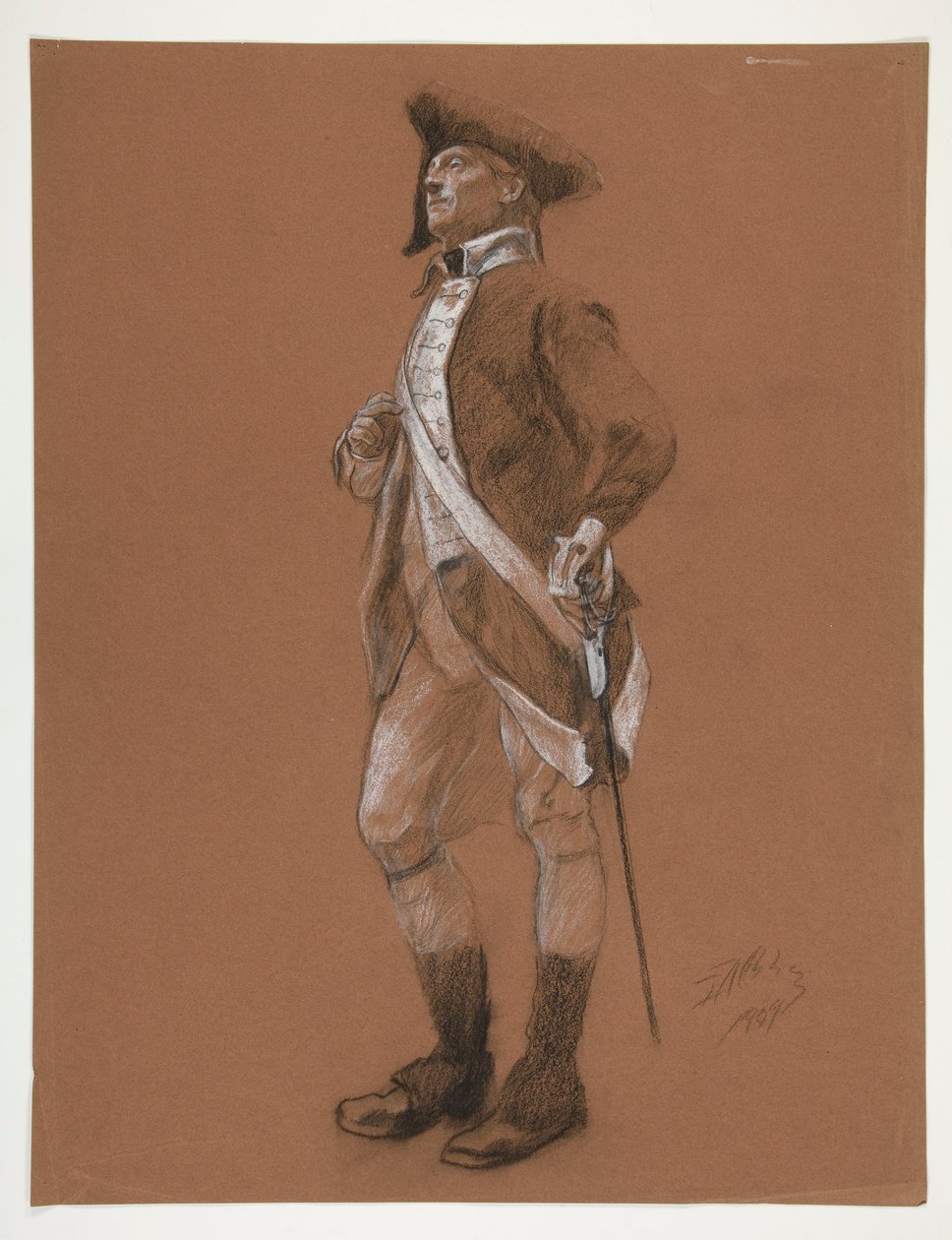 Studie für die Figur von General Anthony Wayne, in der von Edwin Austin Abbey