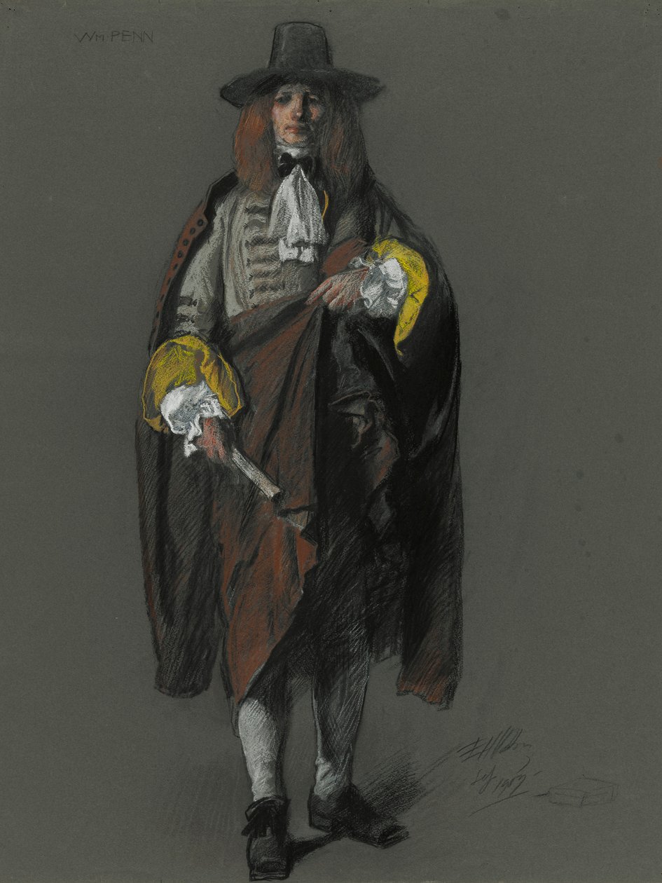 Studie für die Figur von William Penn von Edwin Austin Abbey