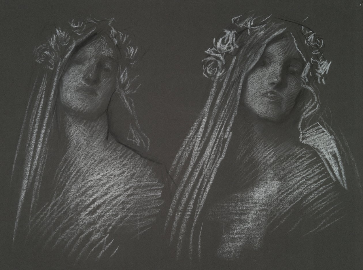 Studie für den Kopf von Blanchefleur von Edwin Austin Abbey