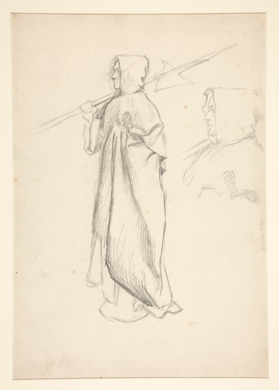 Studie eines Hellebardenträgers, aus König Richard III von Edwin Austin Abbey