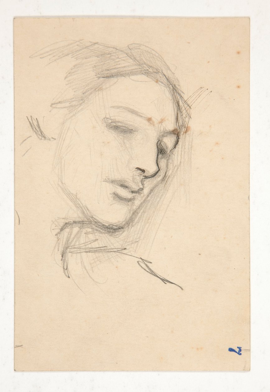 Studie von drei Köpfen einer Frau von Edwin Austin Abbey