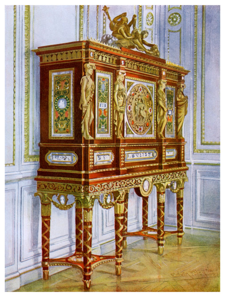Schmuckschrank von Marie Antoinette, Versailles, Frankreich, 1911-1912 von Edwin Foley