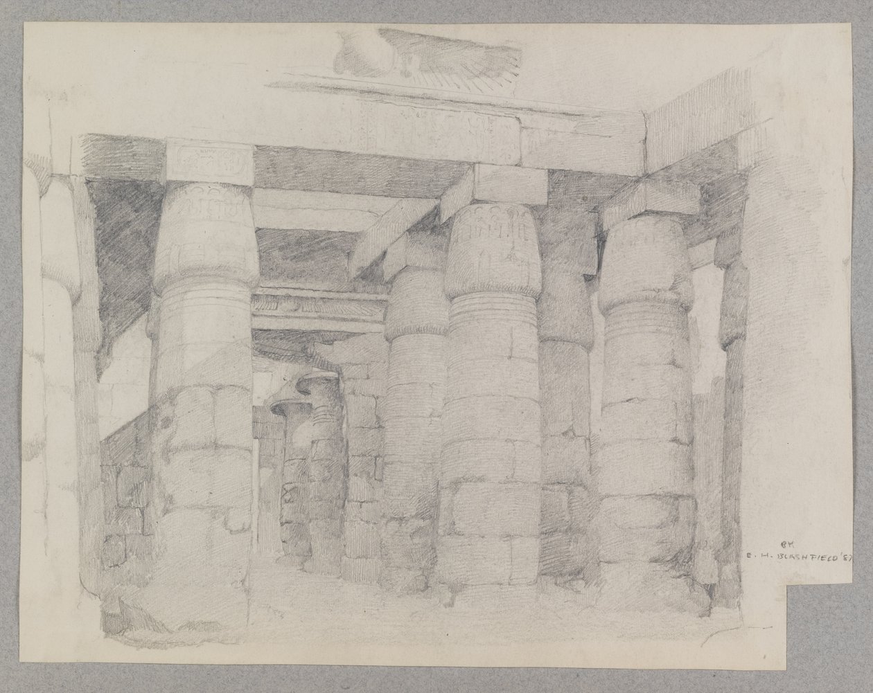 Tempel des Khonsu in Karnak, 1887 von Edwin Howland Blashfield
