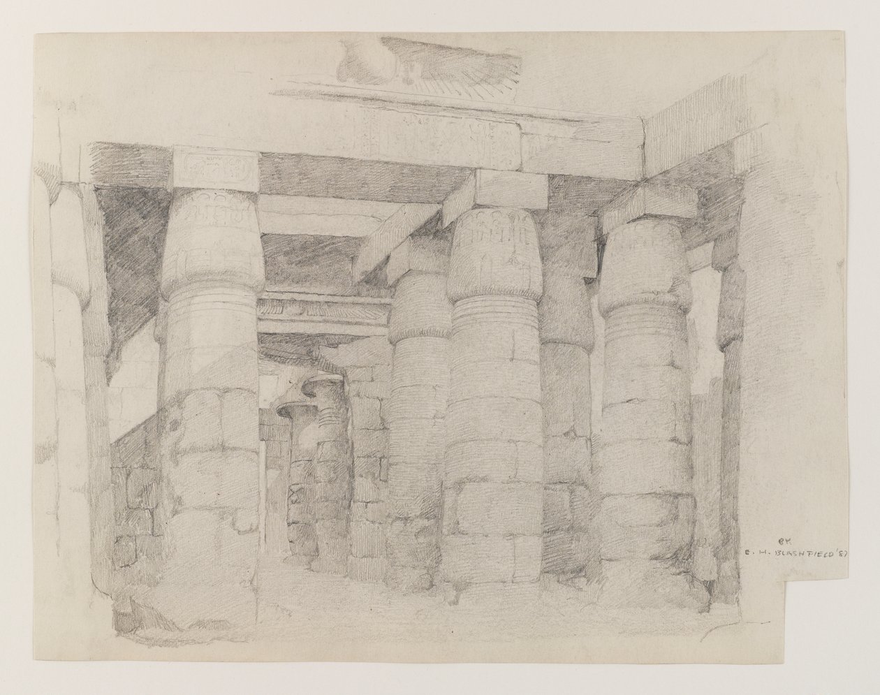Tempel des Khonsu in Karnak, 1887 von Edwin Howland Blashfield