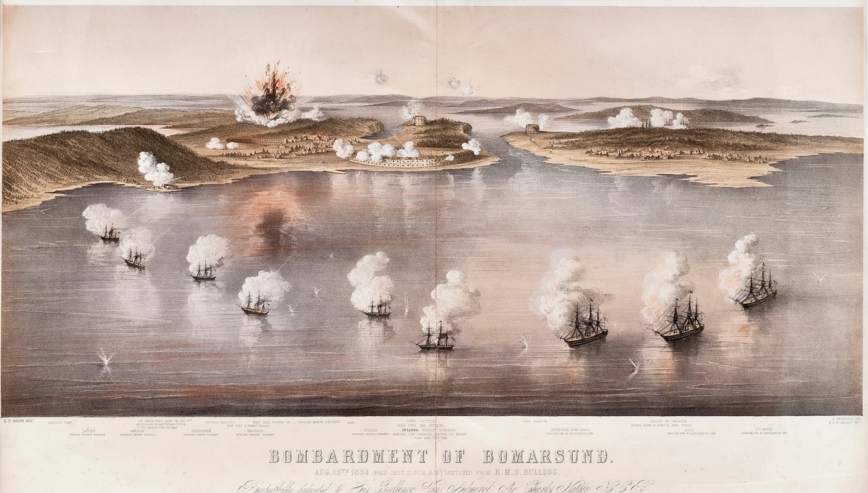 Bombardierung von Bomarsund, 1854 von Edwin Thomas Dolby