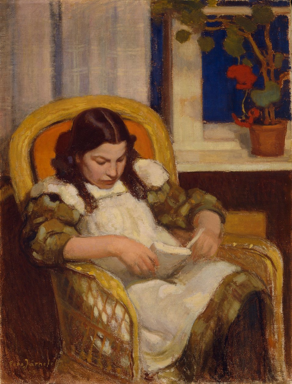Mädchen beim Lesen von Eero Järnefelt