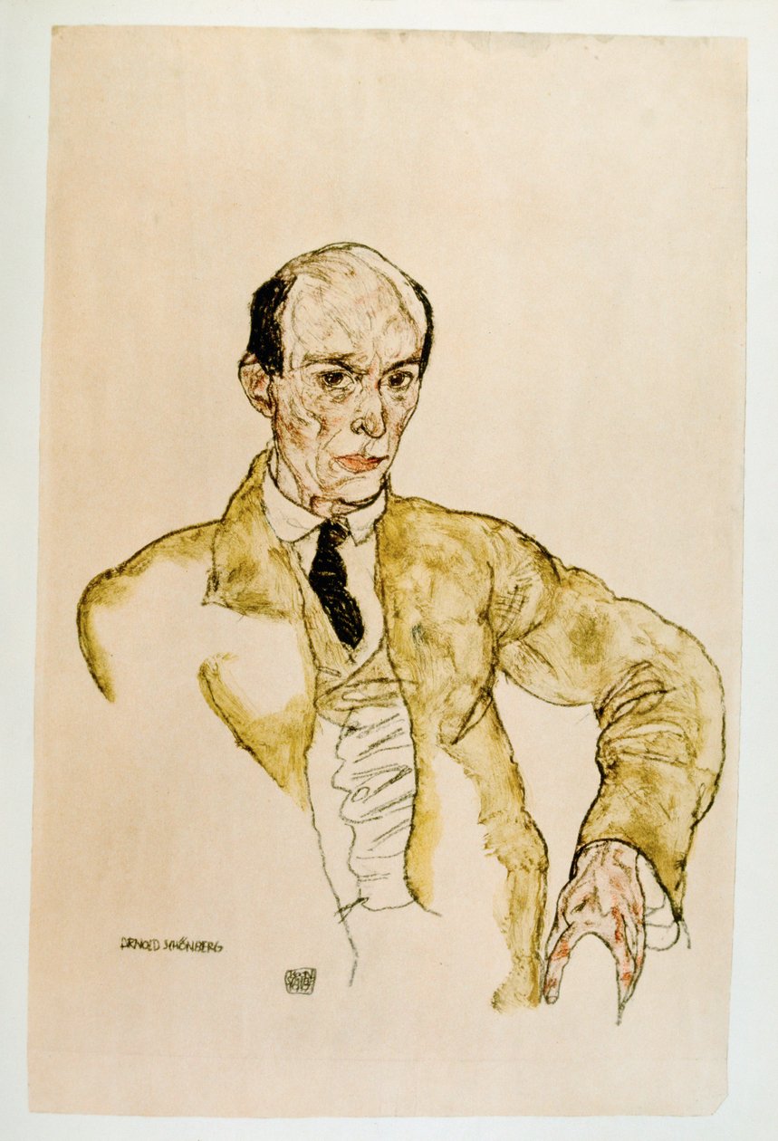 Komponist Arnold Schoenberg von Egon Schiele