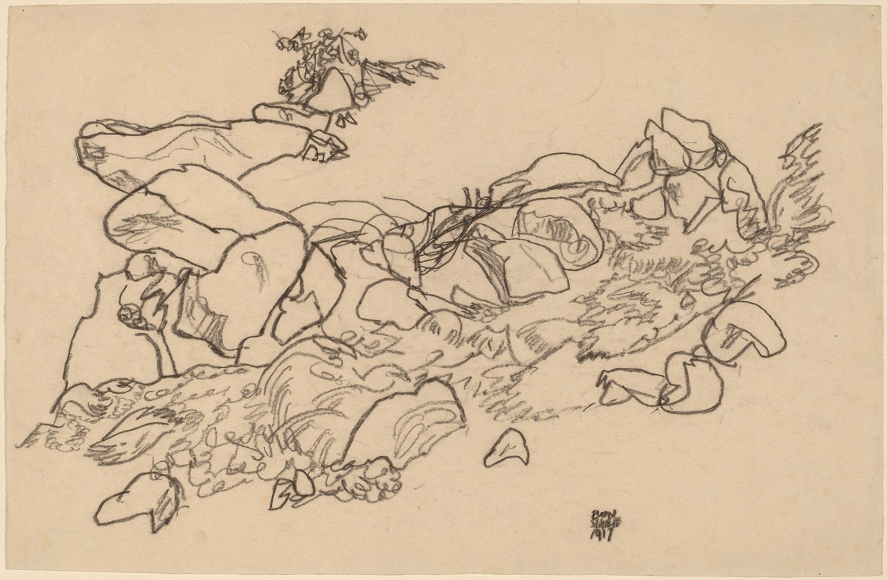 Bergbach von Egon Schiele