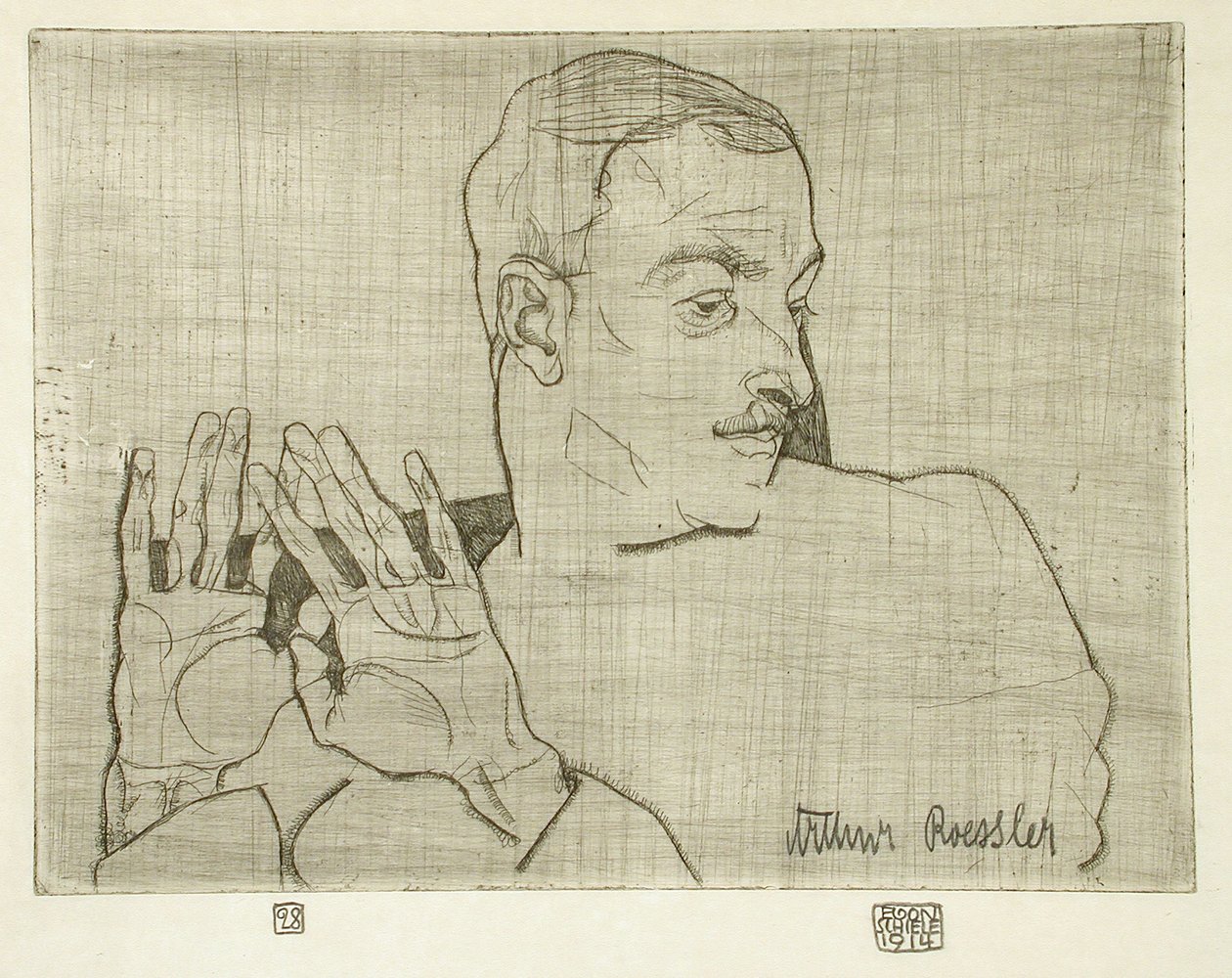 Porträt von Arthur Roessler von Egon Schiele