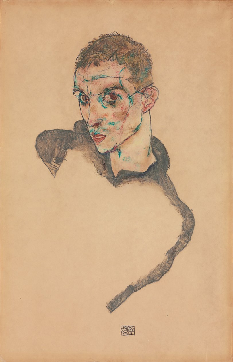 Selbstbildnis von Egon Schiele